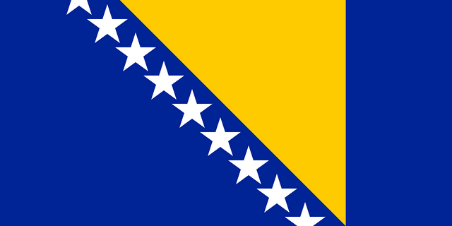 Bosna-Hersek T&uuml;rk konsoloslukları ve vek&acirc;letname rehberi i&ccedil;in Bosna-Hersek bayrağı