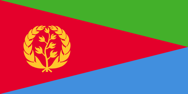Eritre T&uuml;rk konsoloslukları ve vek&acirc;letname rehberi i&ccedil;in Eritre bayrağı