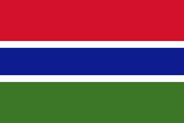 Gambiya T&uuml;rk konsoloslukları ve vek&acirc;letname rehberi i&ccedil;in Gambiya bayrağı