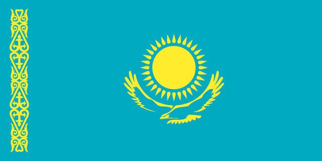Kazakistan T&uuml;rk konsoloslukları ve vek&acirc;letname rehberi i&ccedil;in Kazakistan bayrağı