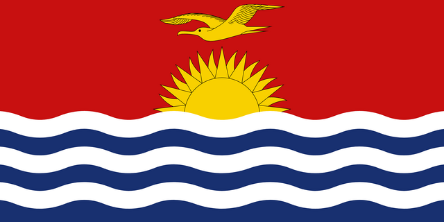 Kiribati T&uuml;rk konsoloslukları ve vek&acirc;letname rehberi i&ccedil;in Kiribati bayrağı