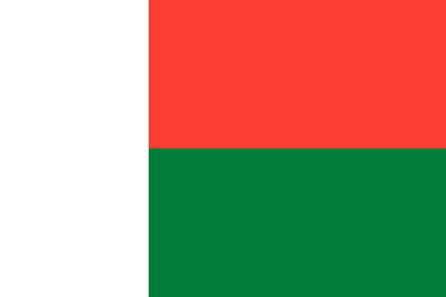 Madagaskar T&uuml;rk konsoloslukları ve vek&acirc;letname rehberi i&ccedil;in Madagaskar bayrağı