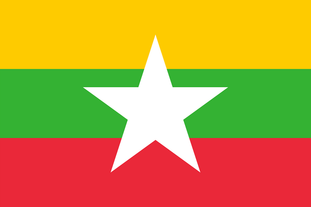 Myanmar Türk Konsoloslukları ve Vekâletname Rehberi Görseli Myanmar Türk konsoloslukları ve vekâletname rehberi için Myanmar bayrağı
