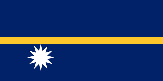 Nauru T&uuml;rk konsoloslukları ve vek&acirc;letname rehberi i&ccedil;in Nauru bayrağı