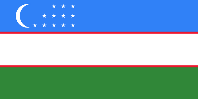 &Ouml;zbekistan T&uuml;rk konsoloslukları ve vek&acirc;letname rehberi i&ccedil;in &Ouml;zbekistan bayrağı