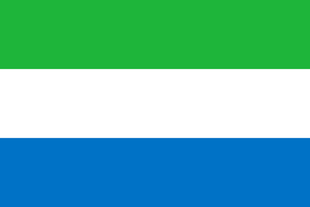 Sierra Leone T&uuml;rk konsoloslukları ve vek&acirc;letname rehberi i&ccedil;in Sierra Leone bayrağı