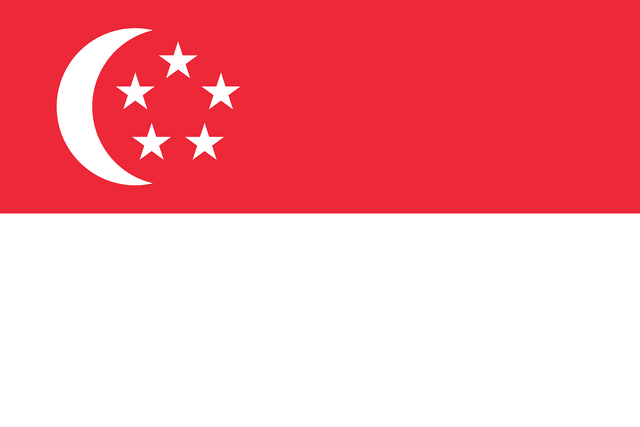 Singapur T&uuml;rk konsoloslukları ve vek&acirc;letname rehberi i&ccedil;in Singapur bayrağı
