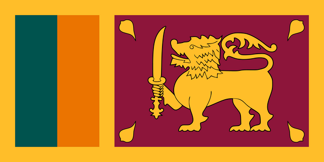 Sri Lanka T&uuml;rk konsoloslukları ve vek&acirc;letname rehberi i&ccedil;in Sri Lanka bayrağı