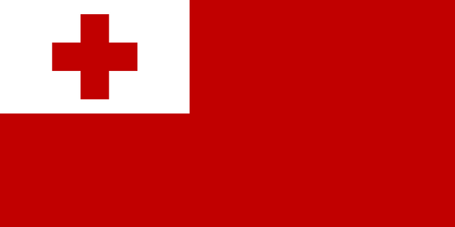Tonga T&uuml;rk konsoloslukları ve vek&acirc;letname rehberi i&ccedil;in Tonga bayrağı