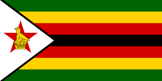 Zimbabve T&uuml;rk konsoloslukları ve vek&acirc;letname rehberi i&ccedil;in Zimbabve bayrağı