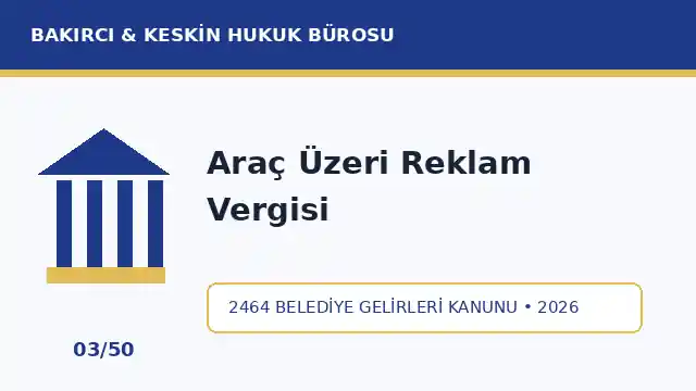 Ara&ccedil; &uuml;zerindeki reklam ilan ve reklam vergisi 2464 madde 15/2