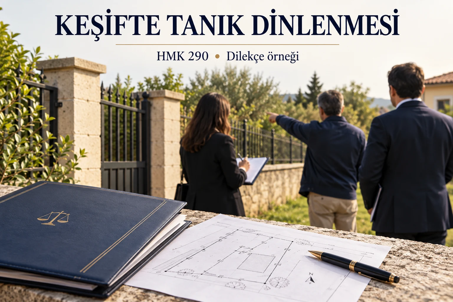 Keşif mahallinde tanığın g&ouml;sterdiği nokta ve beyanların tutanağa alınması