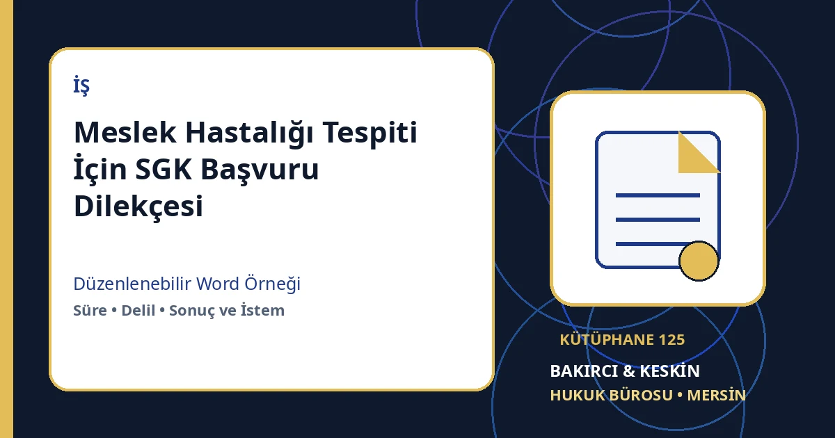 Meslek hastalığı SGK bildirimi, tespit ve üç iş günü süresi 2026