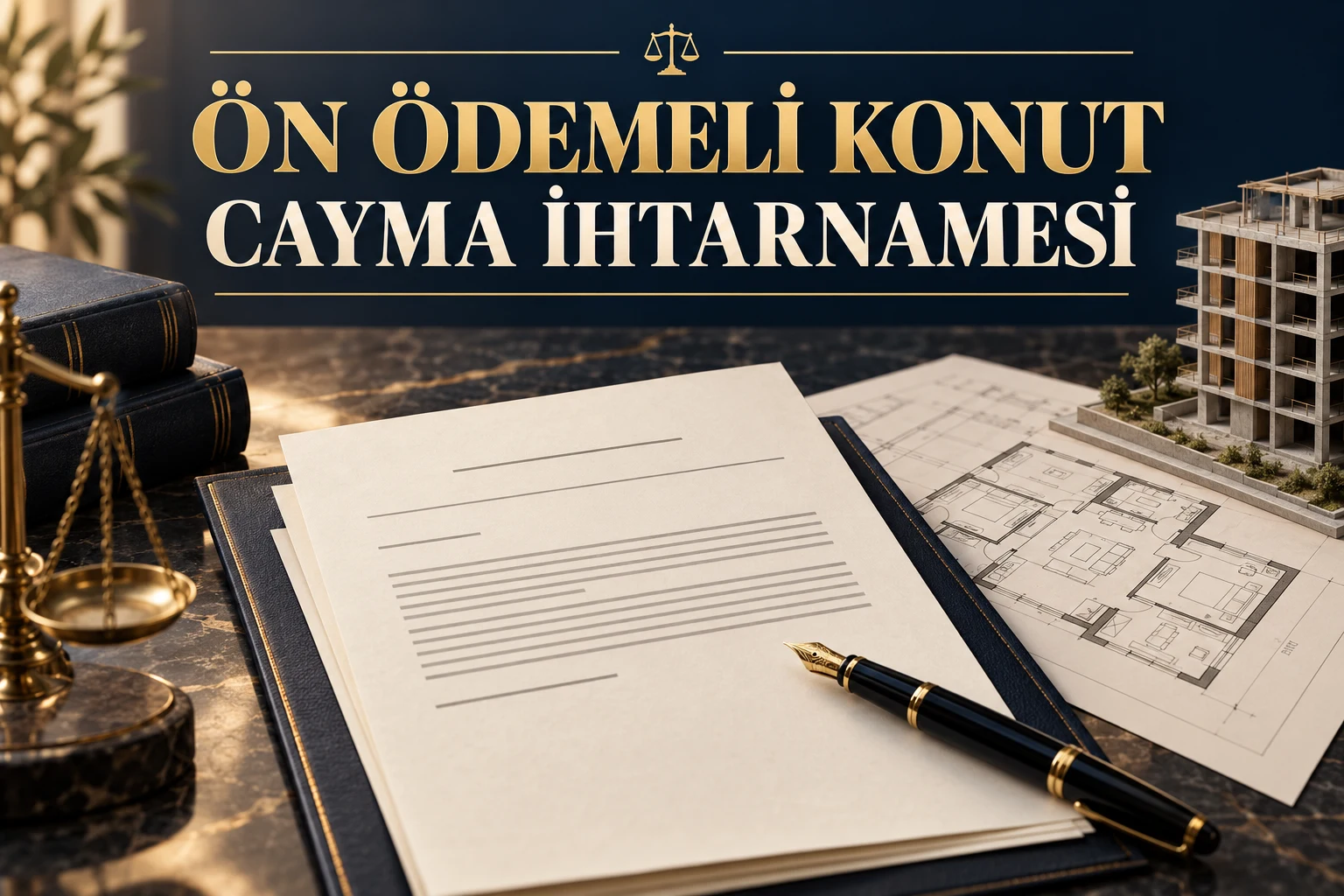 &Ouml;n &ouml;demeli konut satışından cayma ihtarnamesi ve proje belgeleri