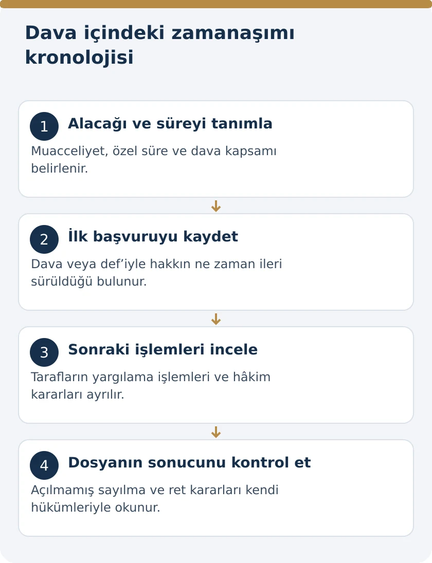 Dava S&uuml;rerken Zamanaşımı Nasıl Yeniden Başlar? &ndash; kanuni koşullar şeması