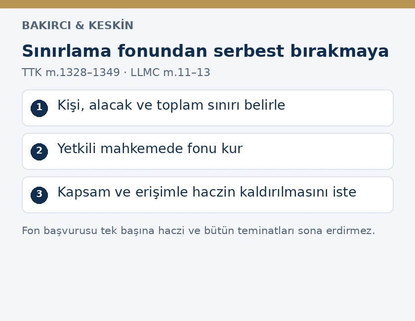 Deniz alacaklarında sınır hesabı, fon kuruluşu ve hacizli geminin serbest bırakılması