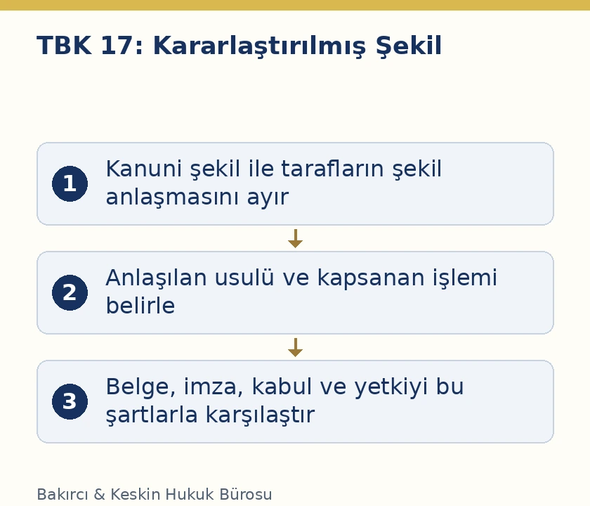 TBK 17 iradi şekil anlaşması, yasal yazılı şekil ve s&ouml;zleşmenin bağlayıcılığı