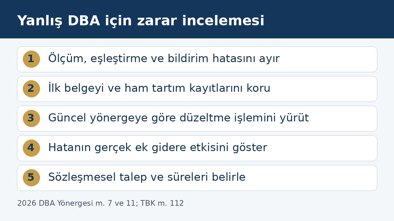 Yanlış konteyner ağırlığında kayıt koruma, d&uuml;zeltme, nedensellik ve zarar talebi sırası