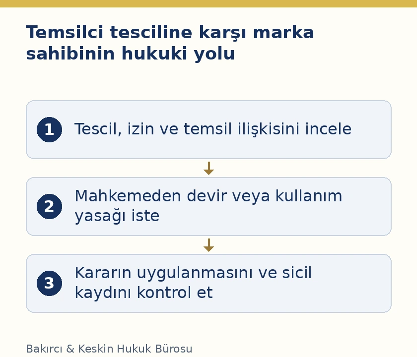 SMK 10 uyarınca ticari temsilci adına izinsiz tescil edilmiş markanın devri s&uuml;reci